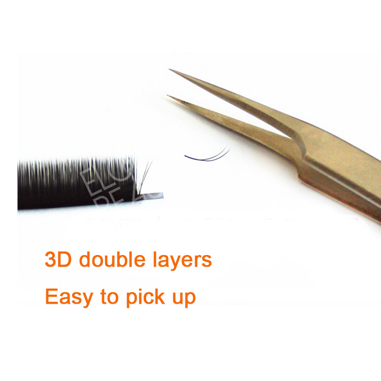 Newest 3D layered double curls fanned eyelash extensions EJ20